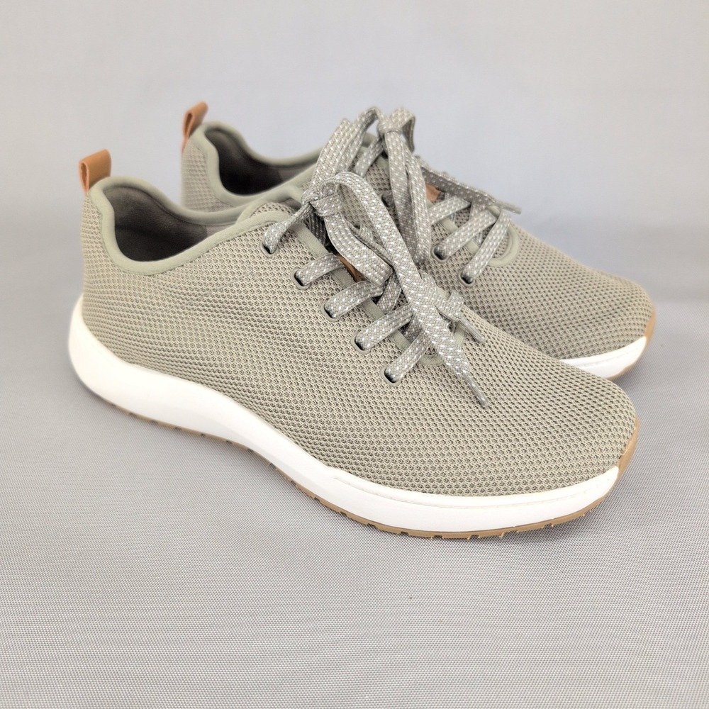 Dr. Scholls Sneakers Womens 10W Olive Grey Mesh Be Energized Walking Shoes